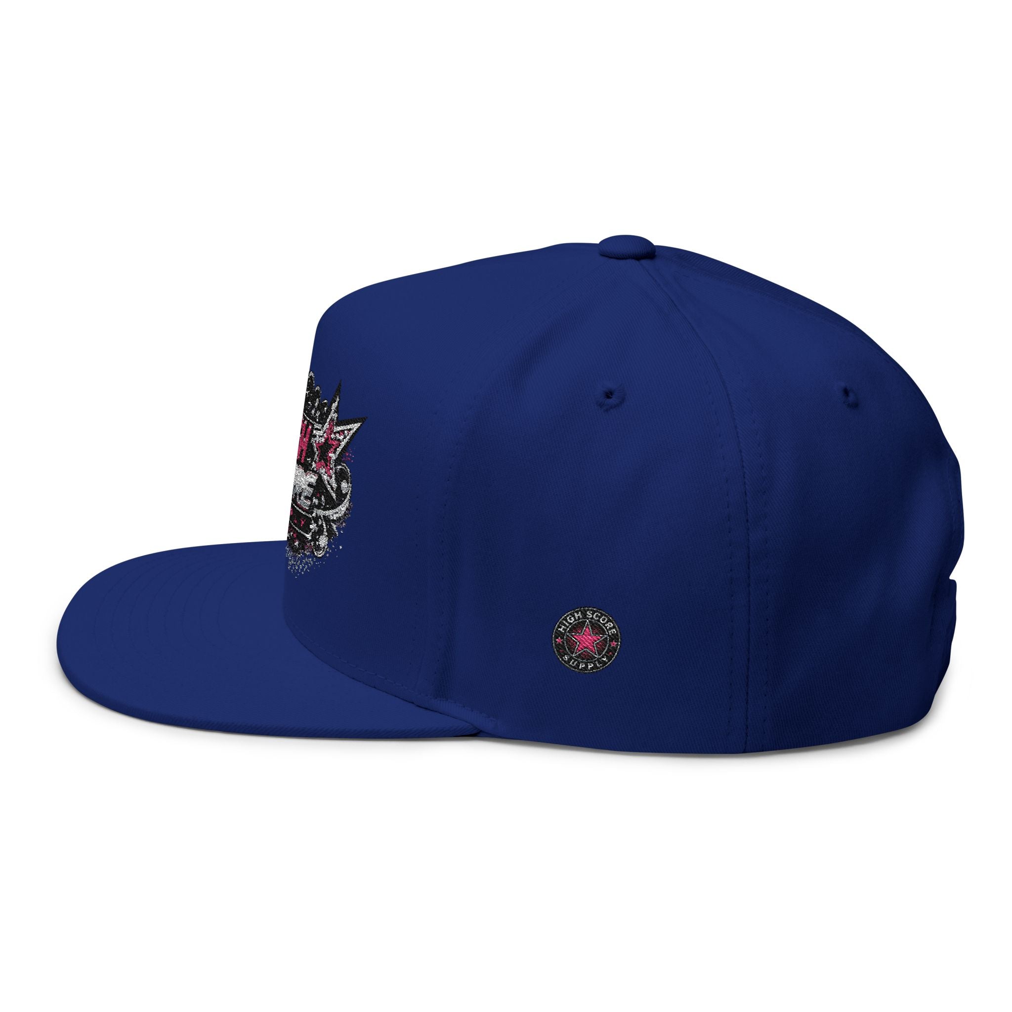 High Score Supply Pink Girly Embroidered Flat Bill Cap