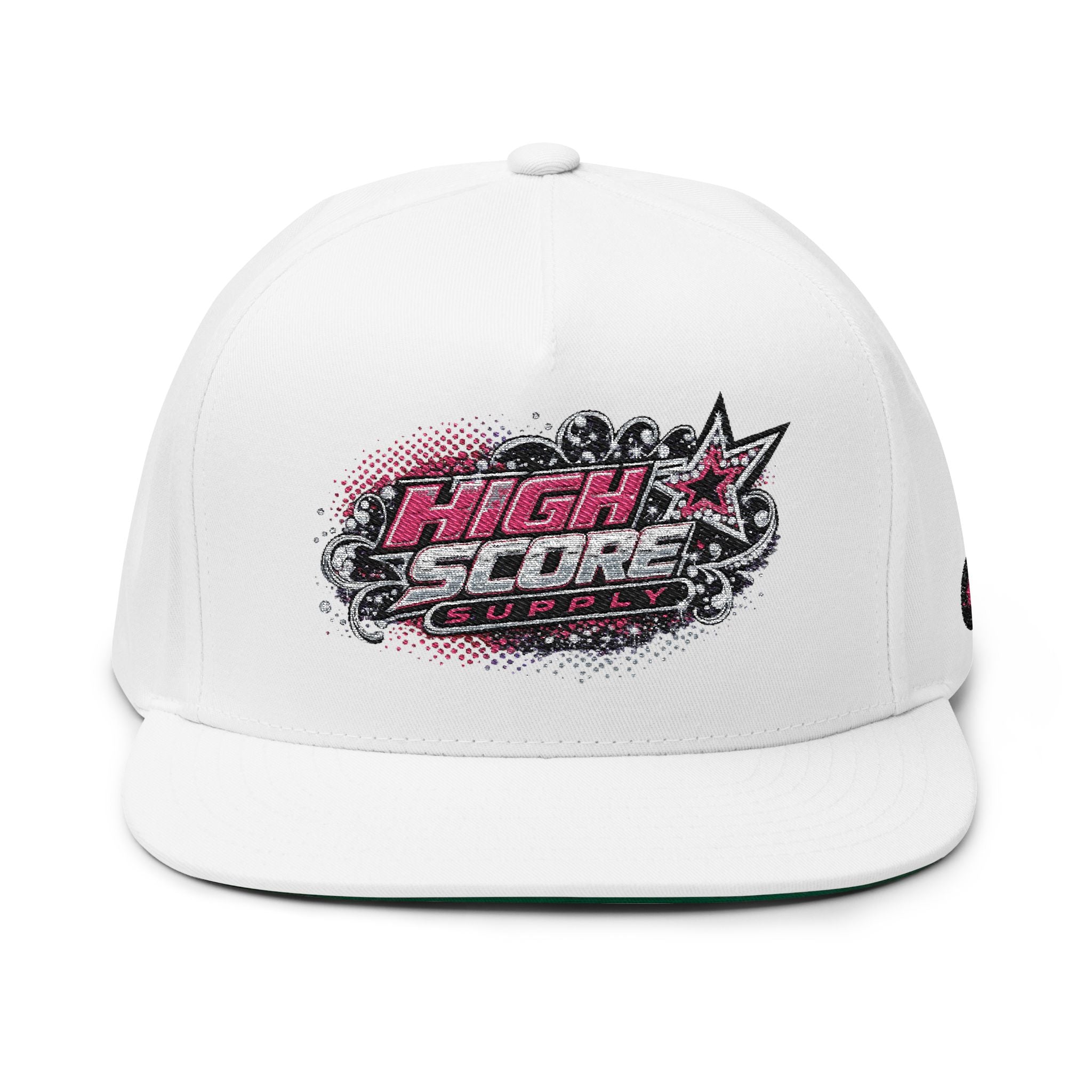 High Score Supply Pink Girly Embroidered Flat Bill Cap