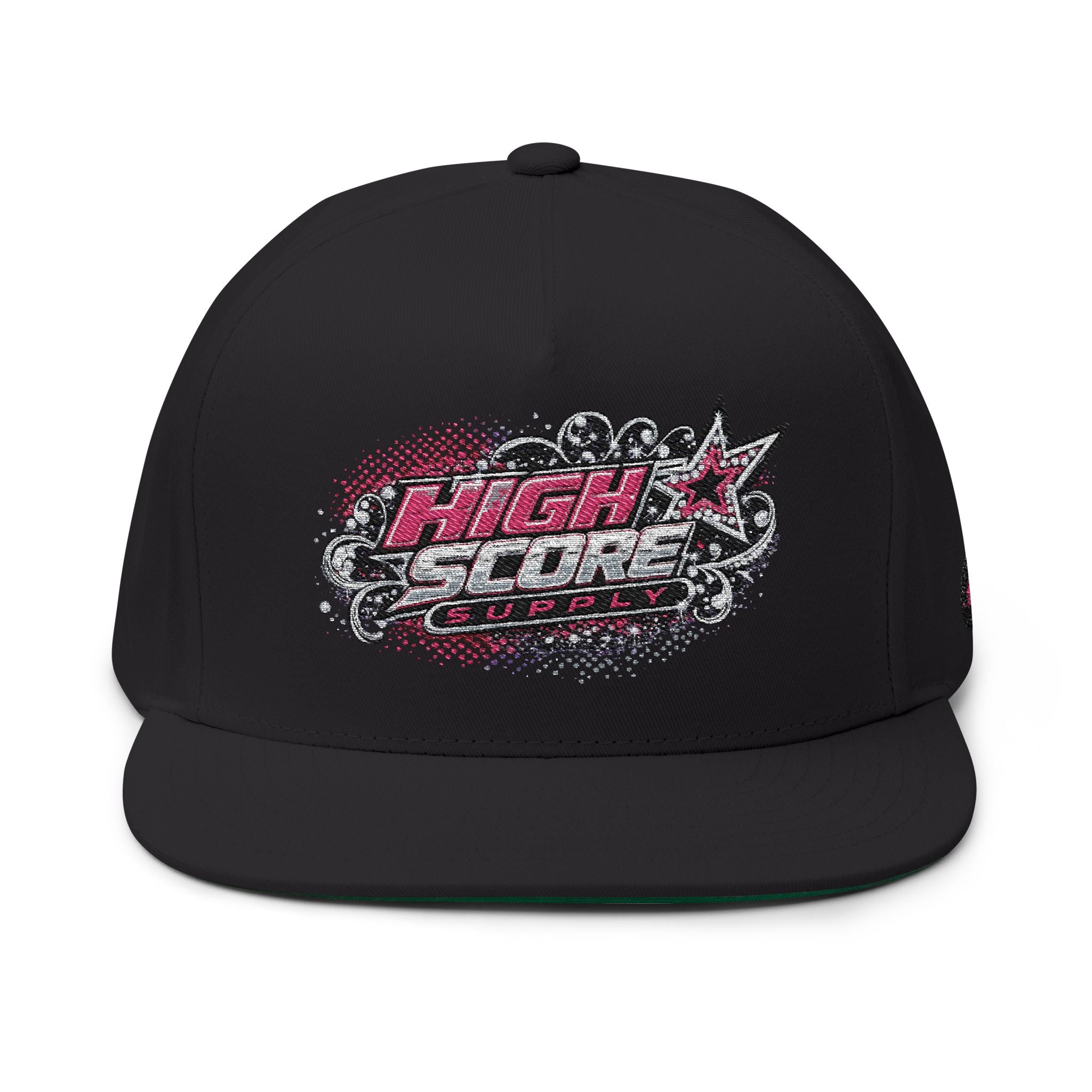 High Score Supply Pink Girly Embroidered Flat Bill Cap