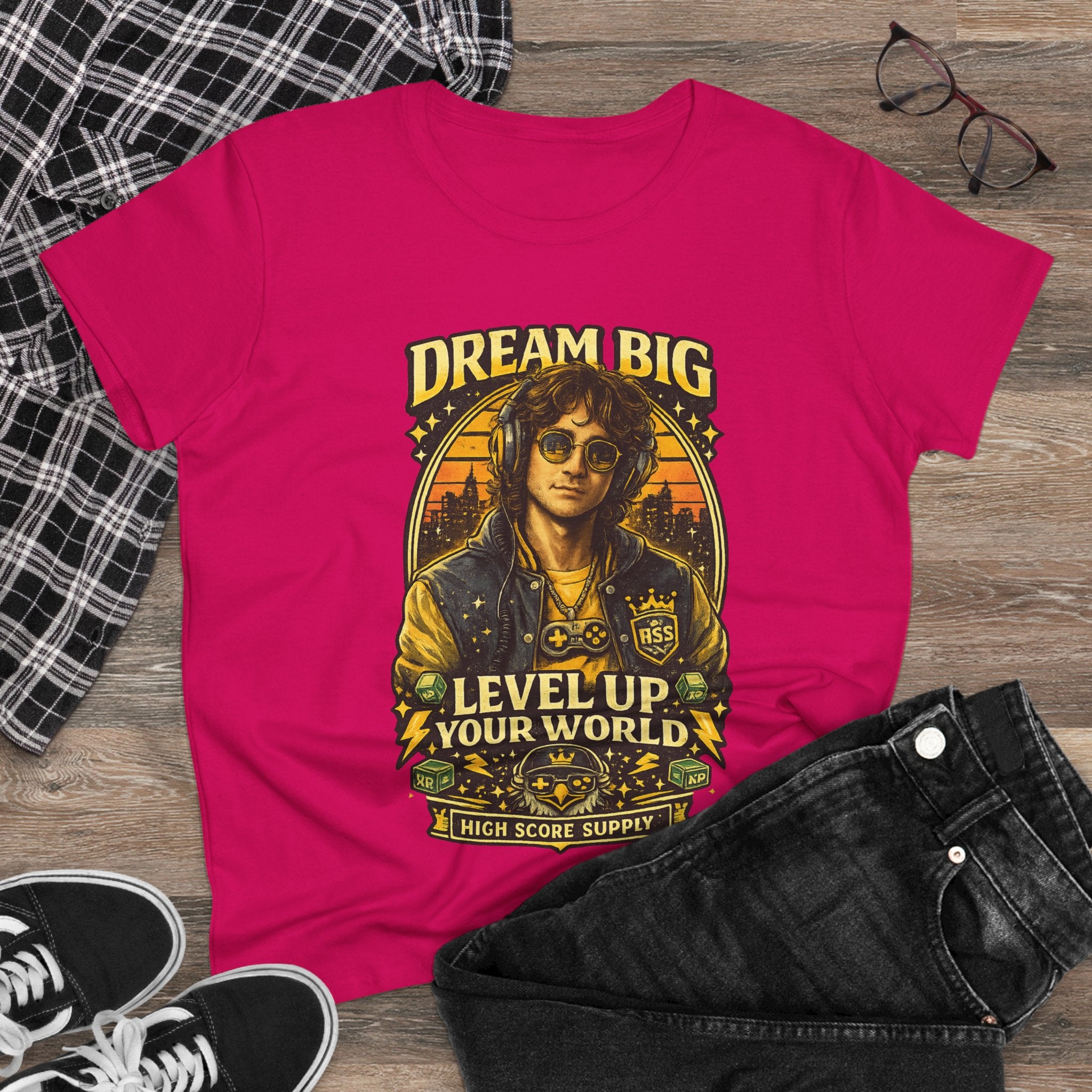 Women's High Score Supply Dream Big Graphic Tee