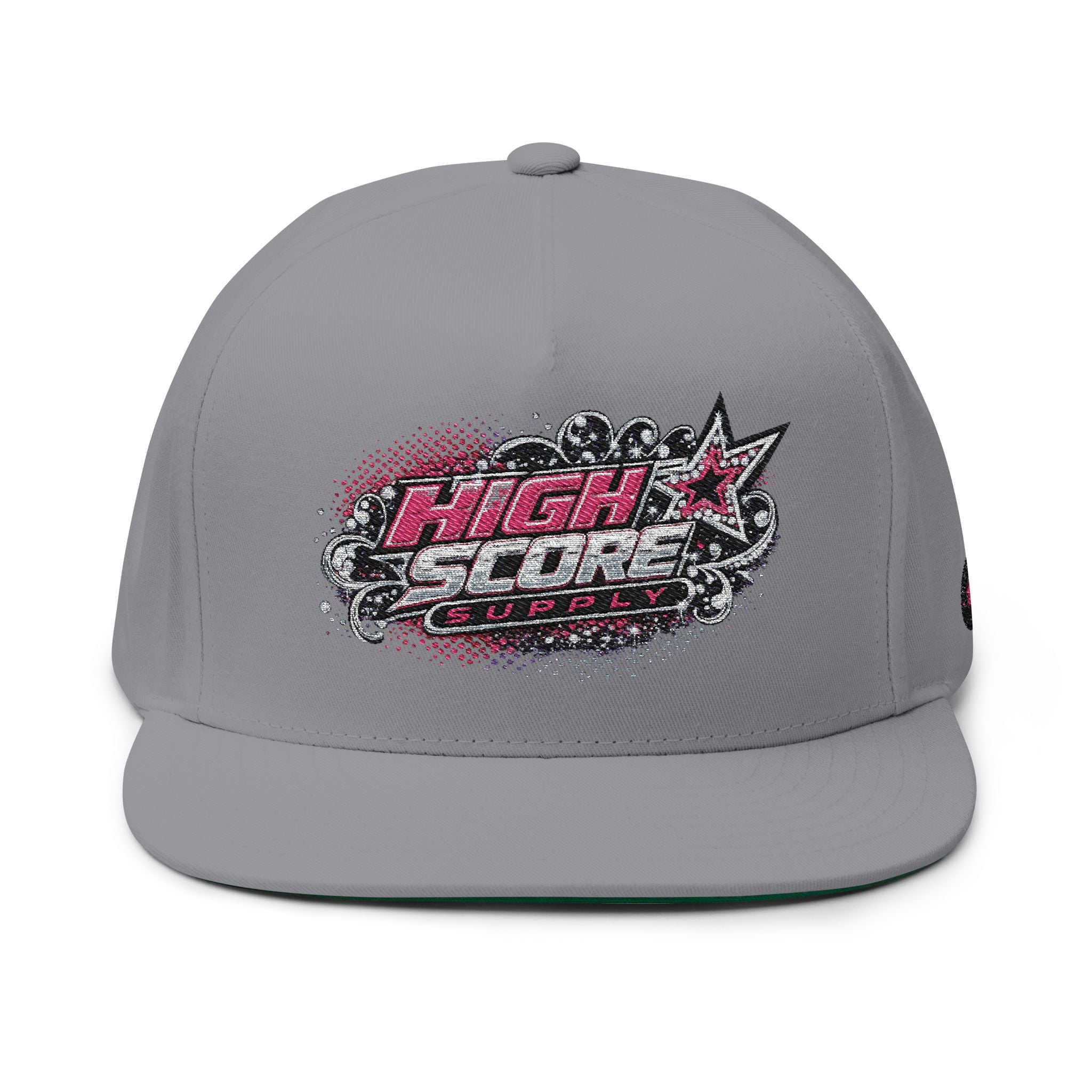 High Score Supply Pink Girly Embroidered Flat Bill Cap