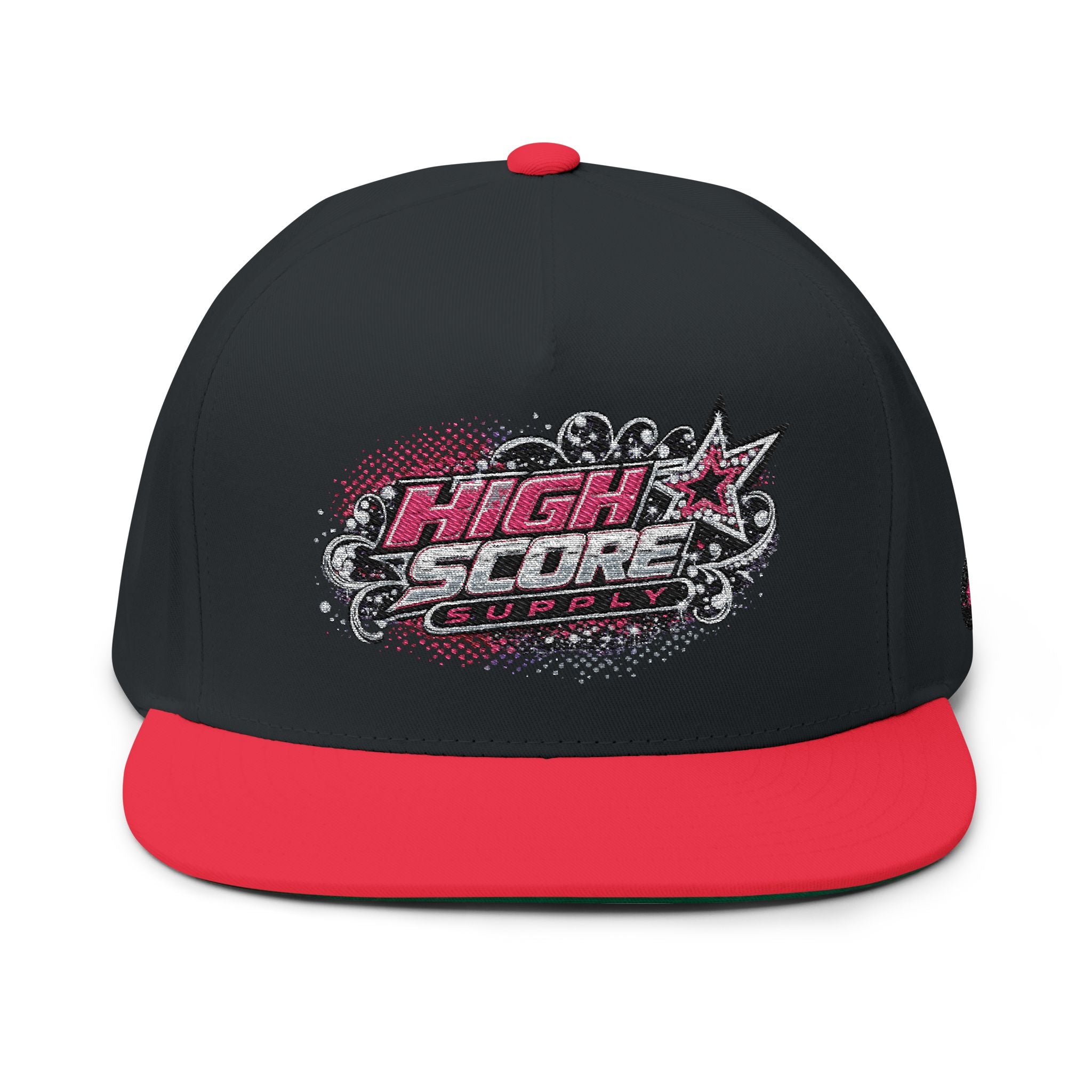 High Score Supply Pink Girly Embroidered Flat Bill Cap