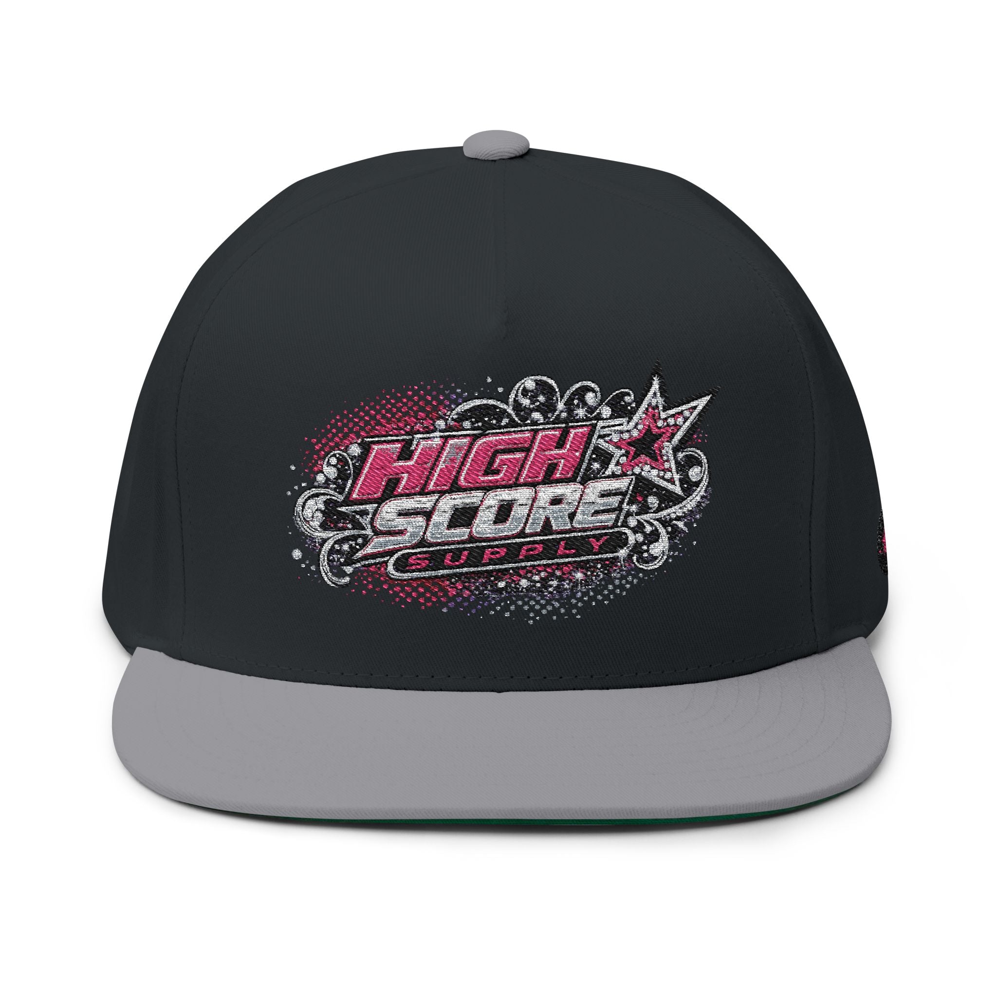 High Score Supply Pink Girly Embroidered Flat Bill Cap