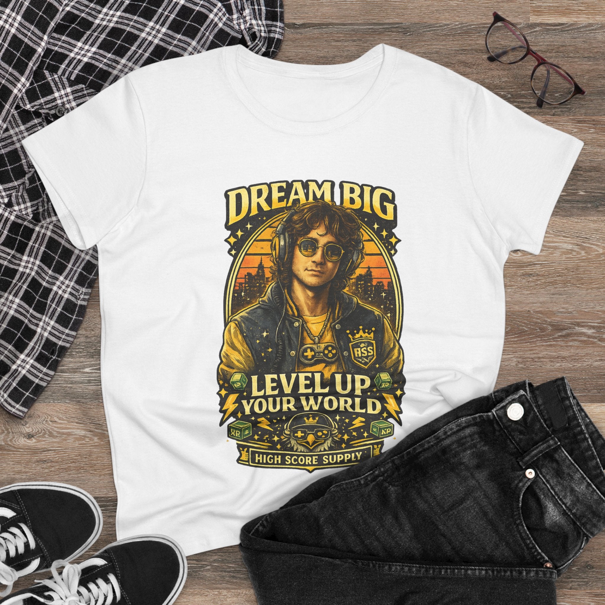 Women's High Score Supply Dream Big Graphic Tee