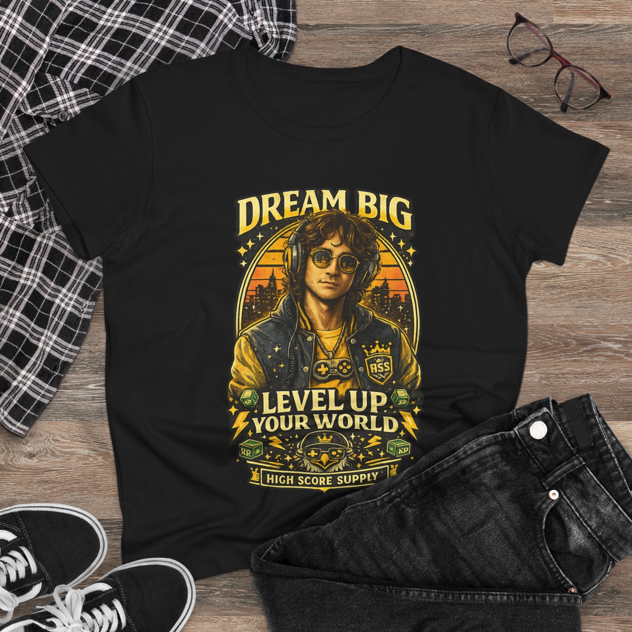 Women's High Score Supply Dream Big Graphic Tee