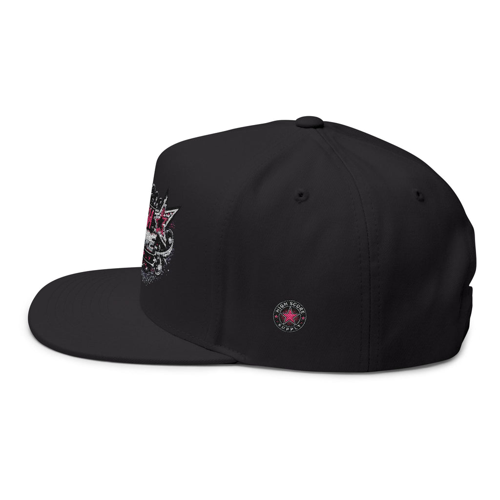 High Score Supply Pink Girly Embroidered Flat Bill Cap