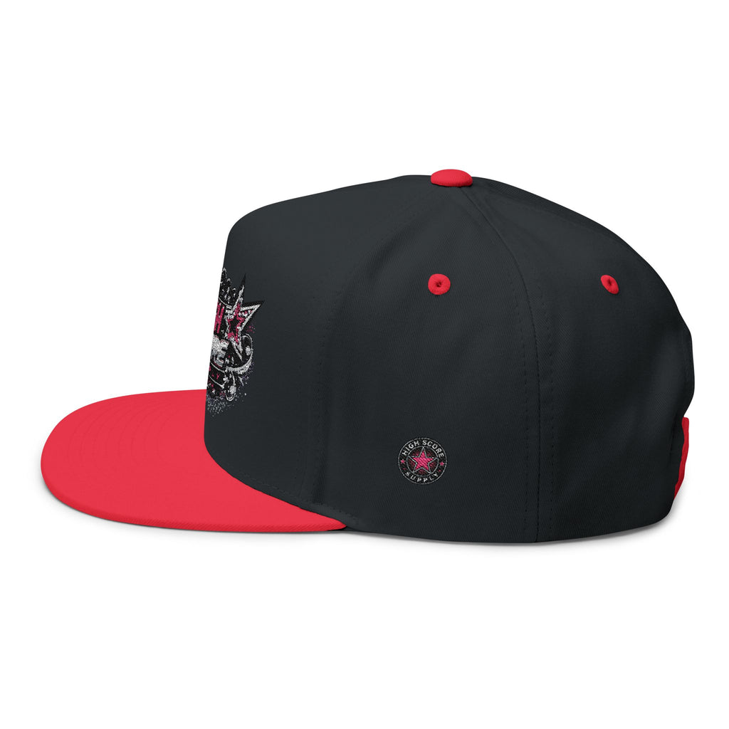 High Score Supply Pink Girly Embroidered Flat Bill Cap