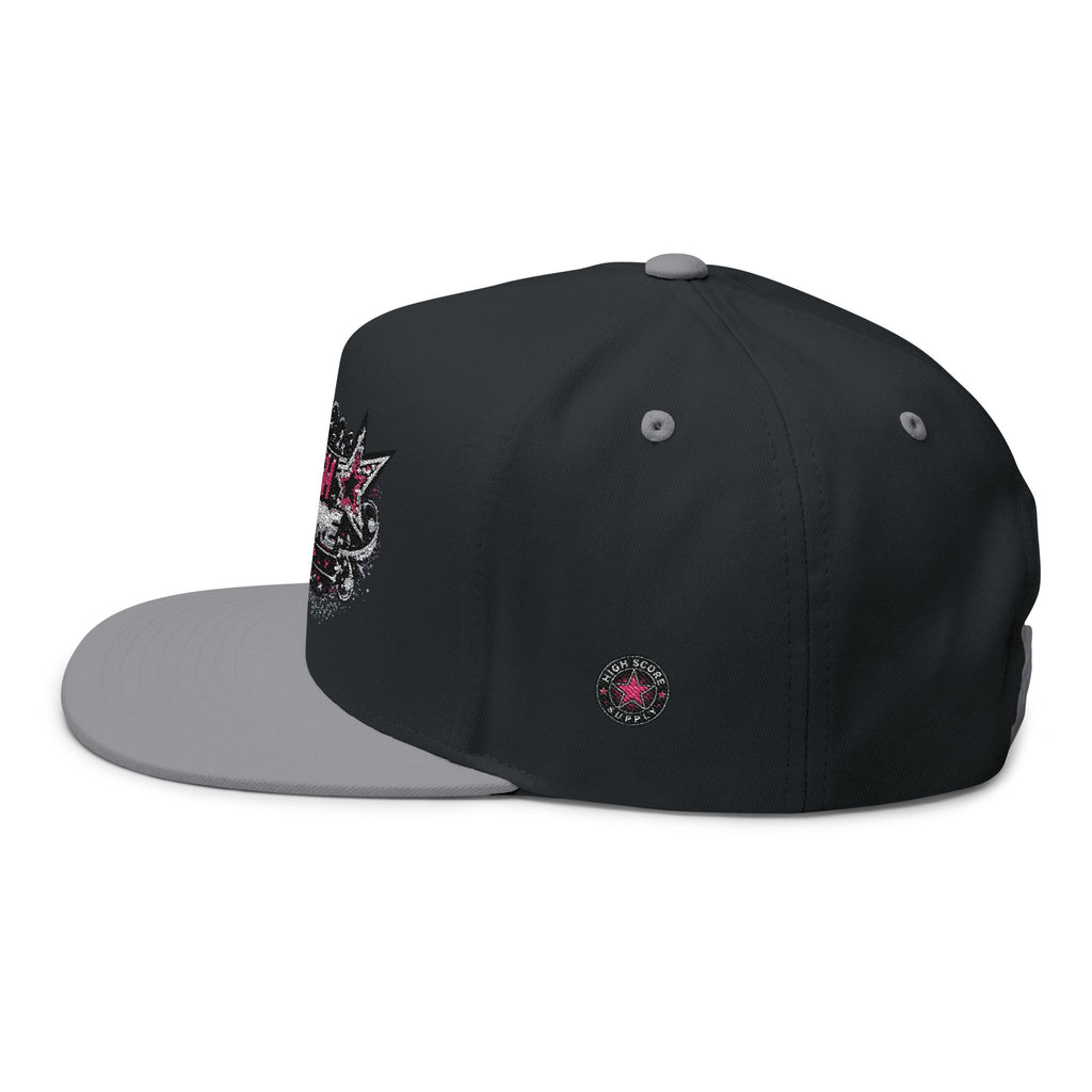 High Score Supply Pink Girly Embroidered Flat Bill Cap