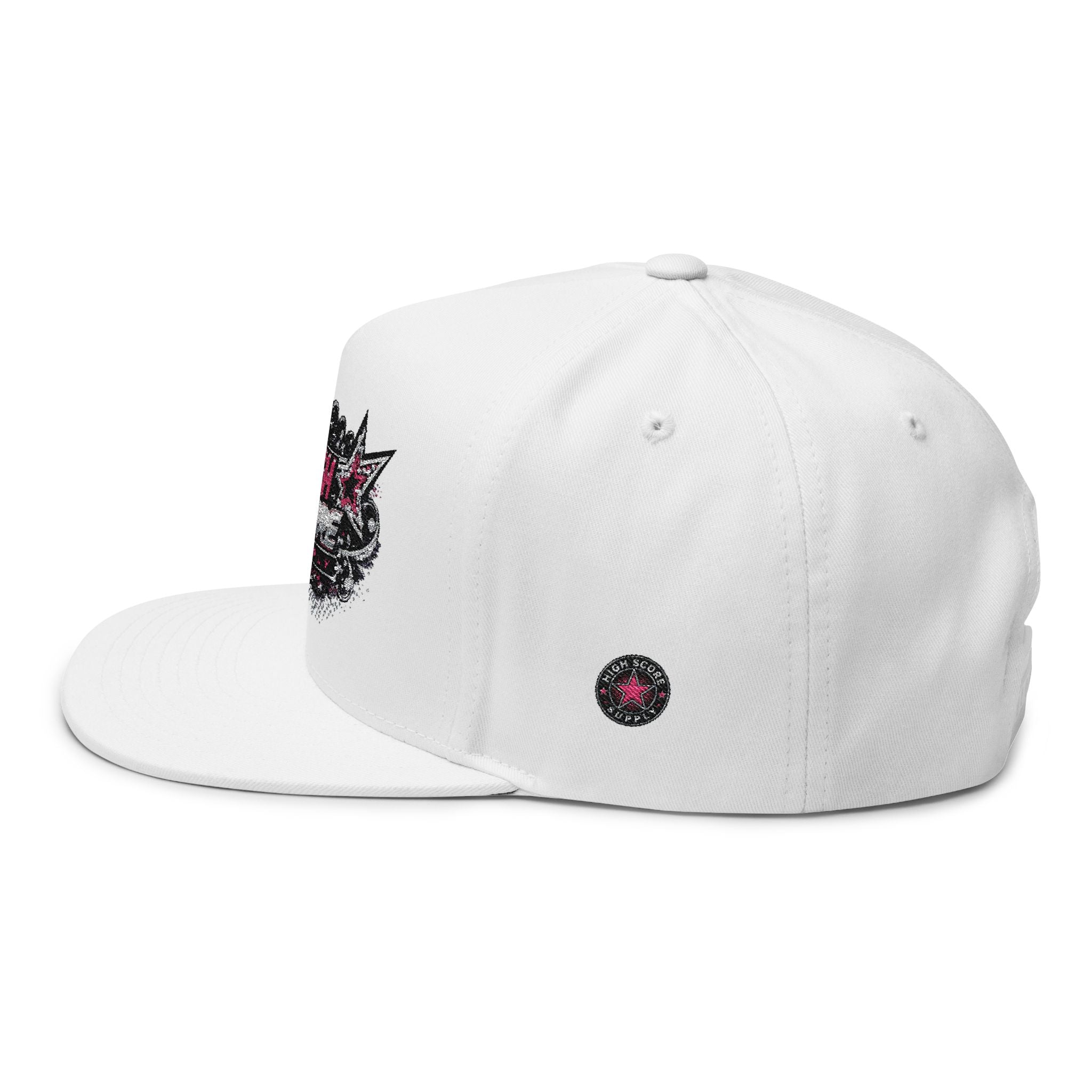 High Score Supply Pink Girly Embroidered Flat Bill Cap