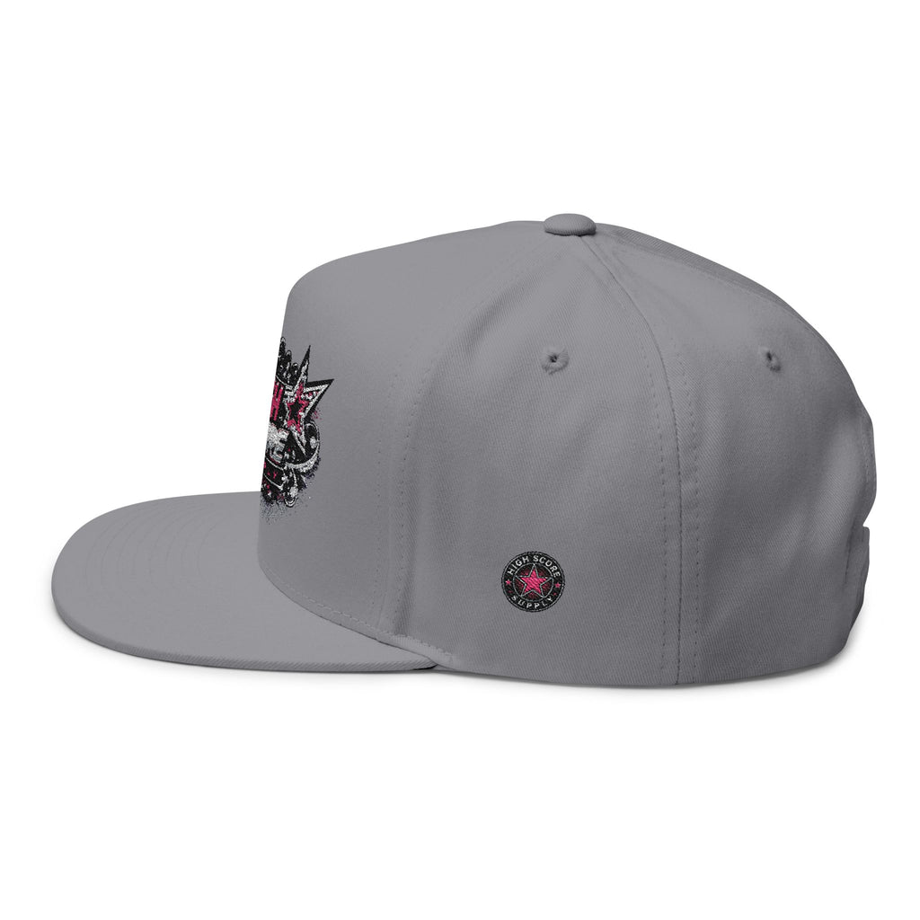 High Score Supply Pink Girly Embroidered Flat Bill Cap