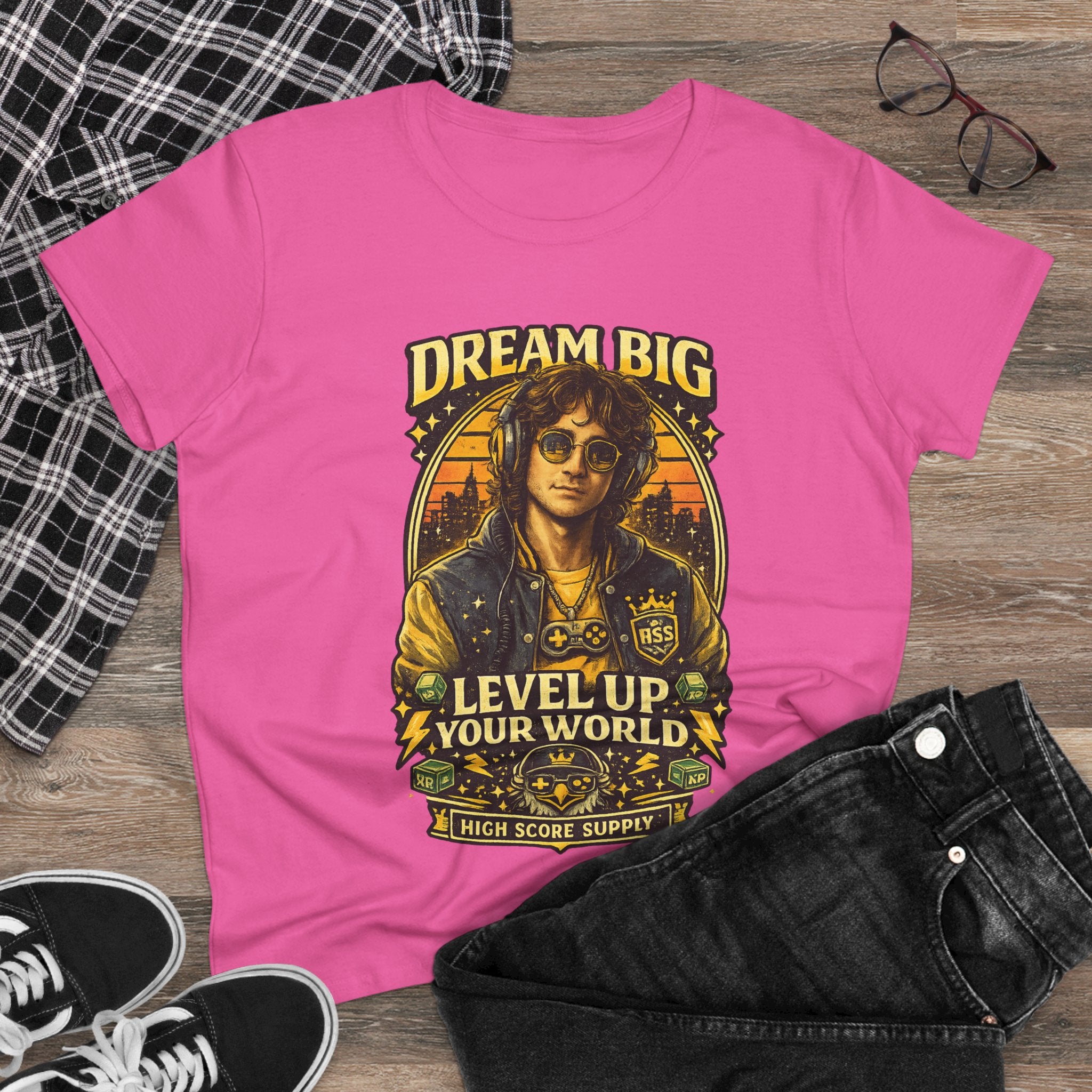Women's High Score Supply Dream Big Graphic Tee