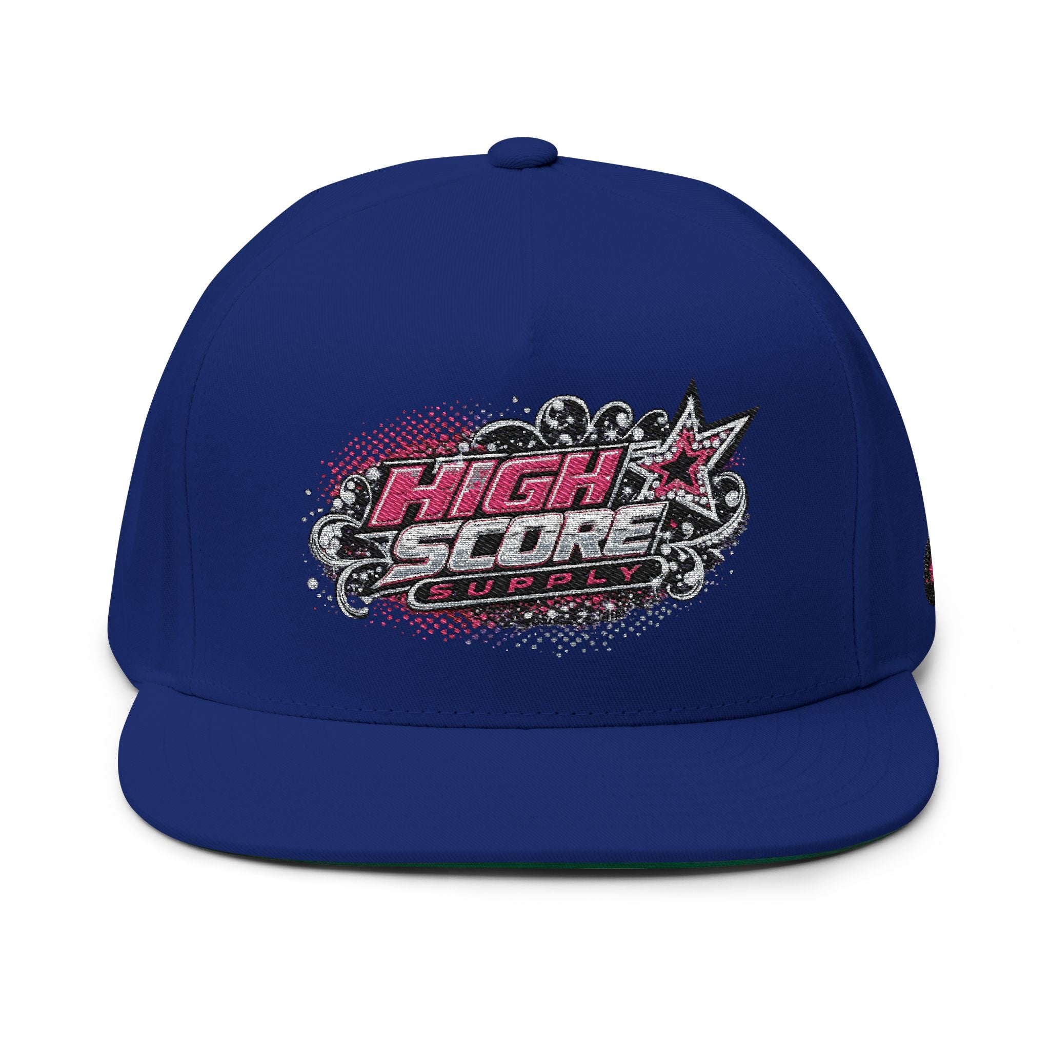 High Score Supply Pink Girly Embroidered Flat Bill Cap