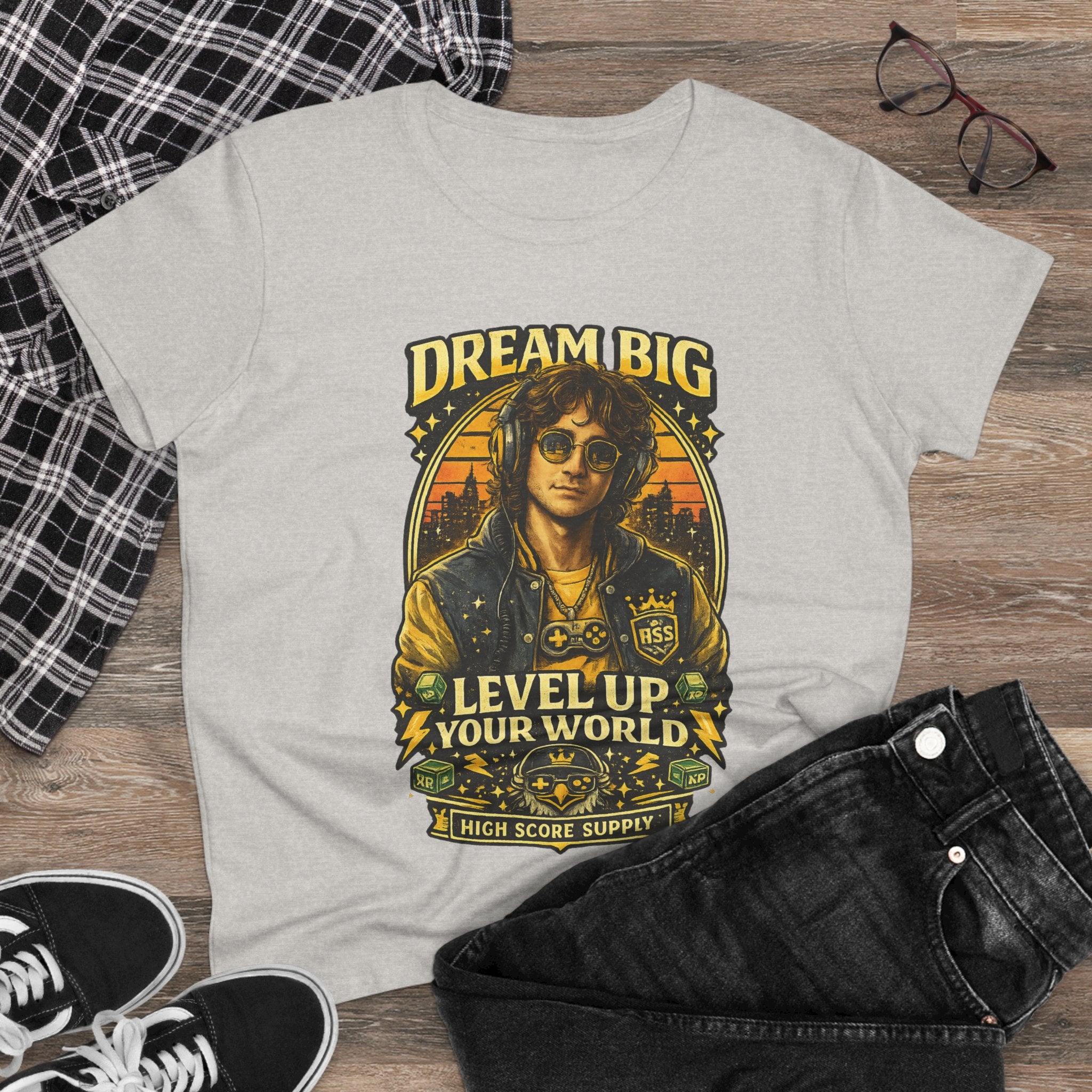 Women's High Score Supply Dream Big Graphic Tee