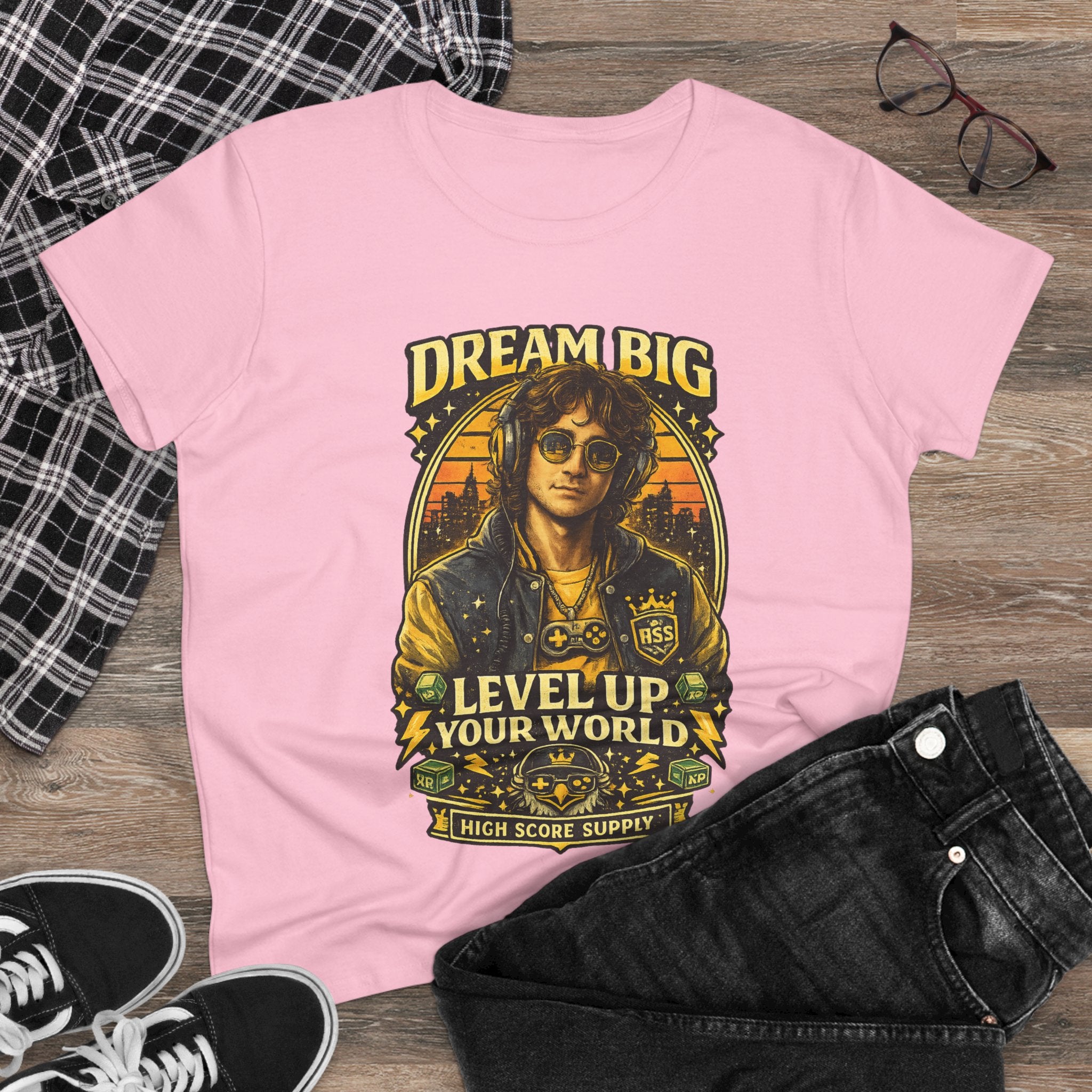 Women's High Score Supply Dream Big Graphic Tee